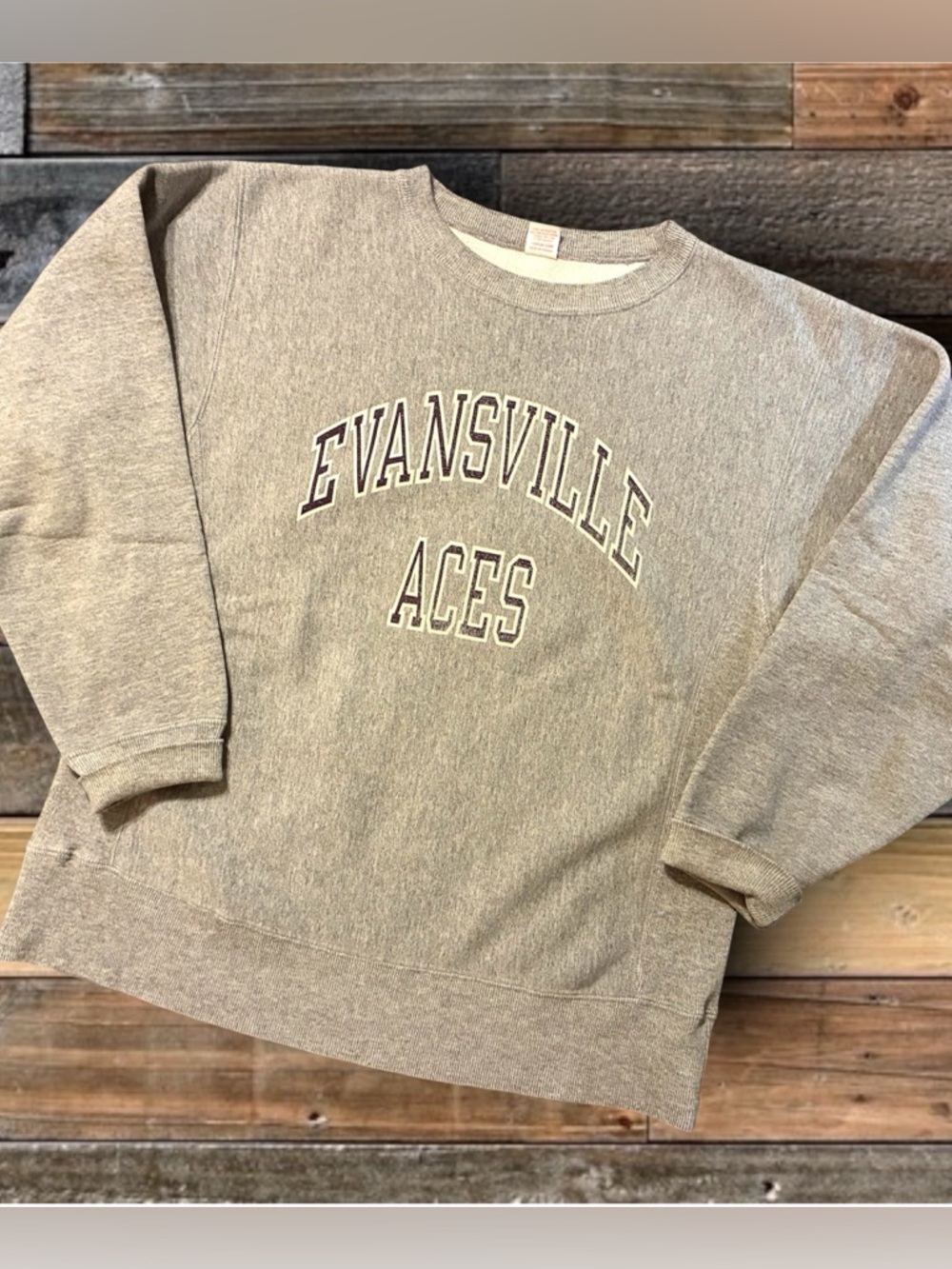 SUGAR CANE TOYO ENTERPRISE 
VINTAGE “EVANSVILLE ACES” SWEATSHIRT- SIZE LRG